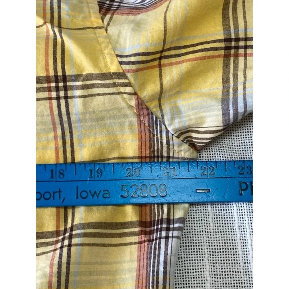 Urban Pipeline Plaid Shirt Yellow‎ Button Up Short Sleeve NWT XL Boys